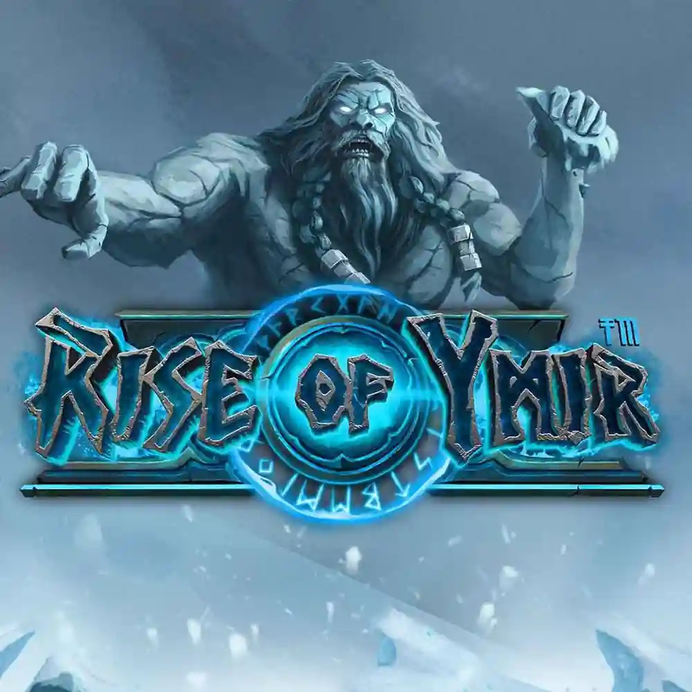 Rise of Ymir slot logo by Hacksaw Gaming at Gambloria Casino